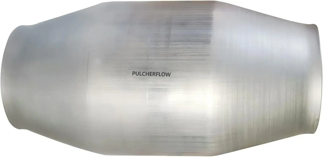 PULCHERFLOW 4 Inch Inlet/Outlet Universal Catalytic Converter Stainless Steel (EPA Compliant) Pulcherflow