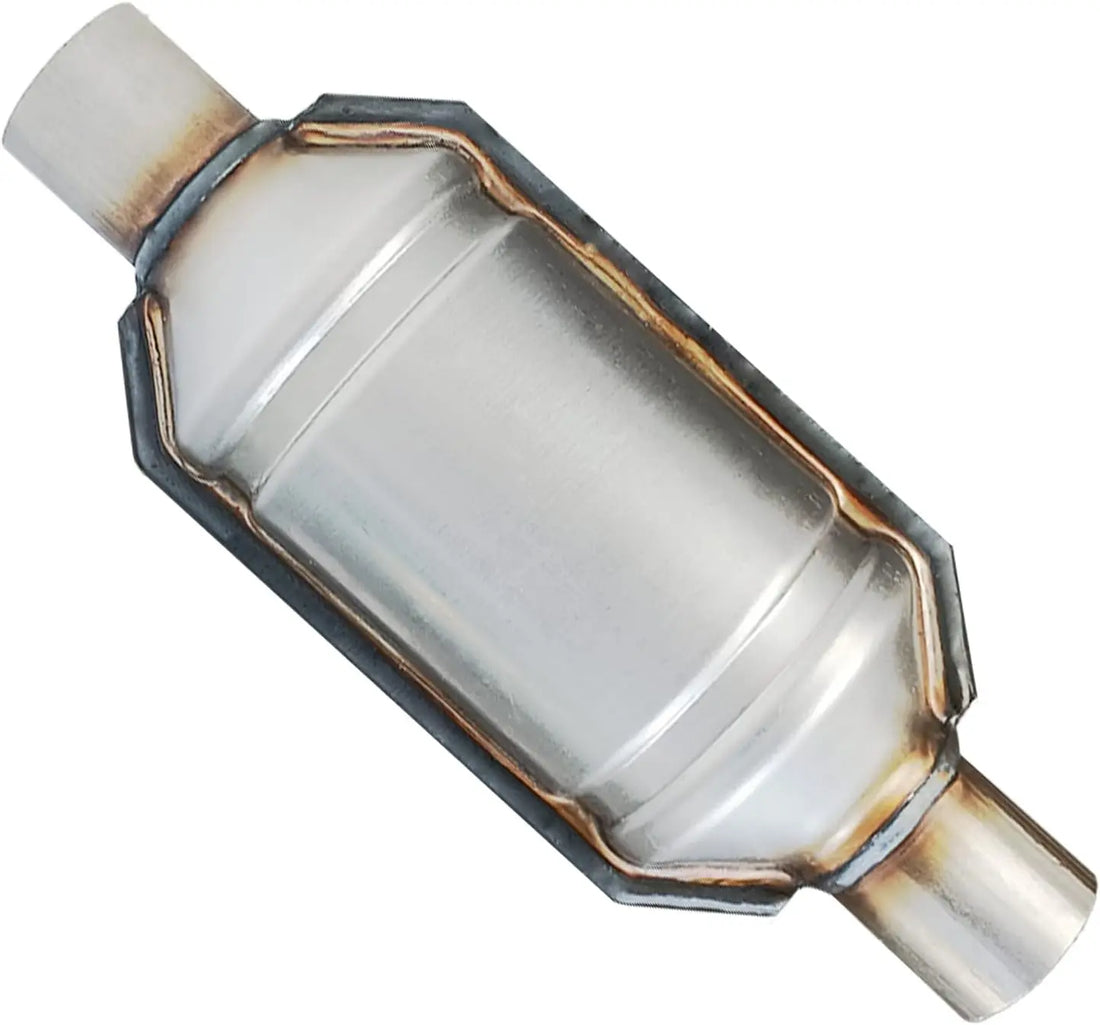 PULCHERFLOW 2 Inch Inlet/Outlet Universal Catalytic Converter with Heat Shield Stainless Steel (EPA Compliant) Pulcherflow
