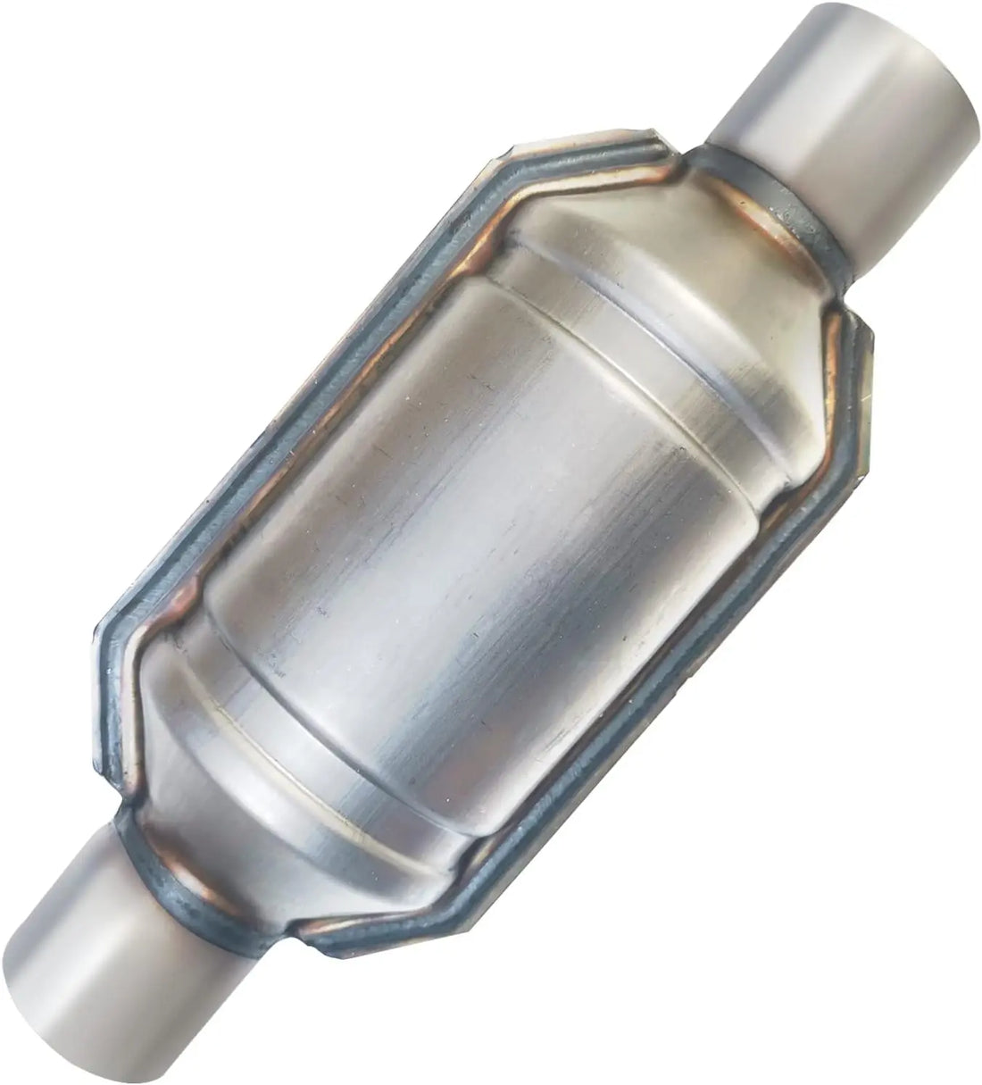 PULCHERFLOW 2.25 Inch Inlet/Outlet Universal Catalytic Converter with Heat Shield Stainless Steel (EPA Compliant) Pulcherflow