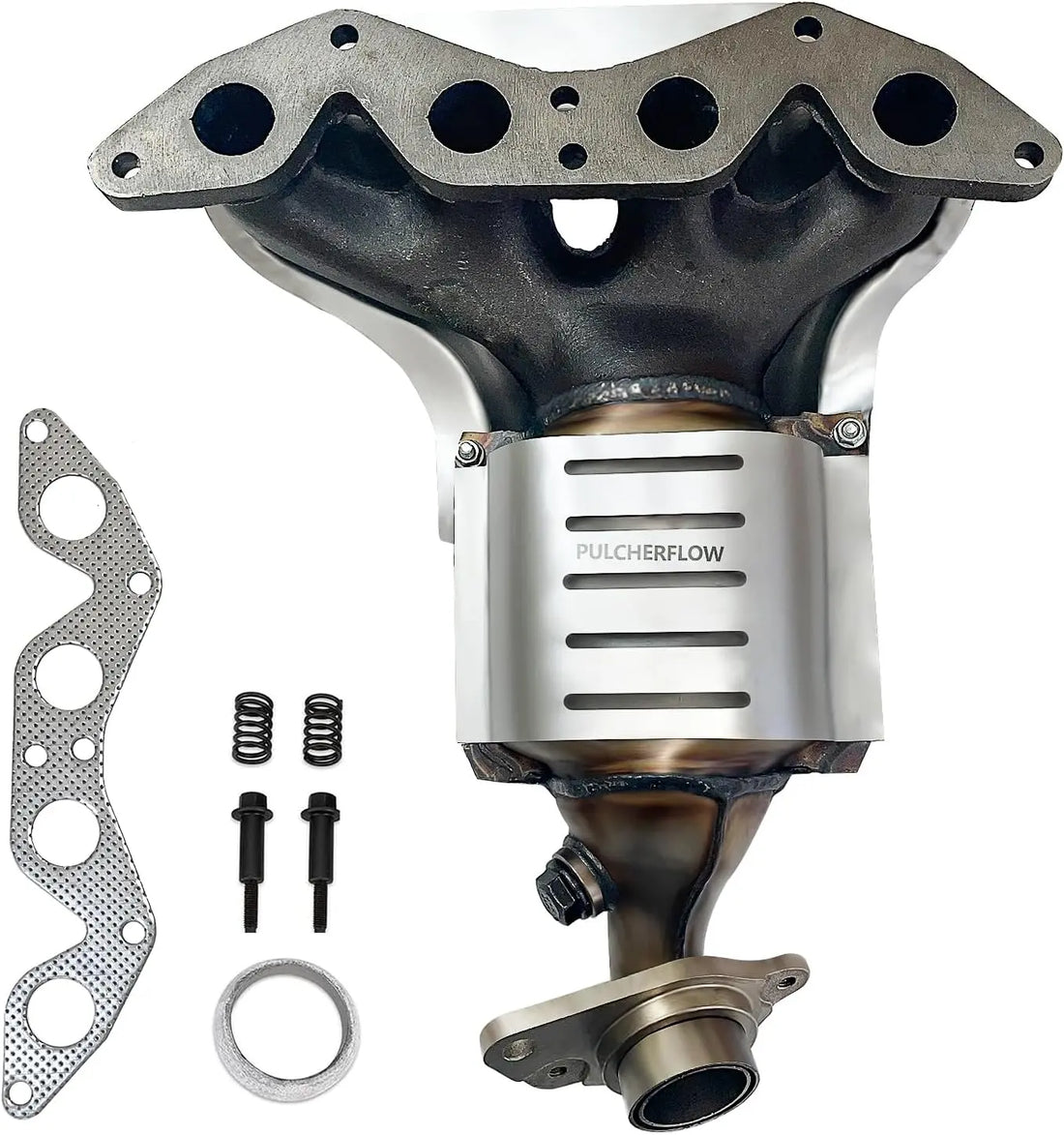 PULCHERFLOW Catalytic Converter Compatible with 2001-2005 Honda Civic 16373 (EPA Compliant) Pulcherflow