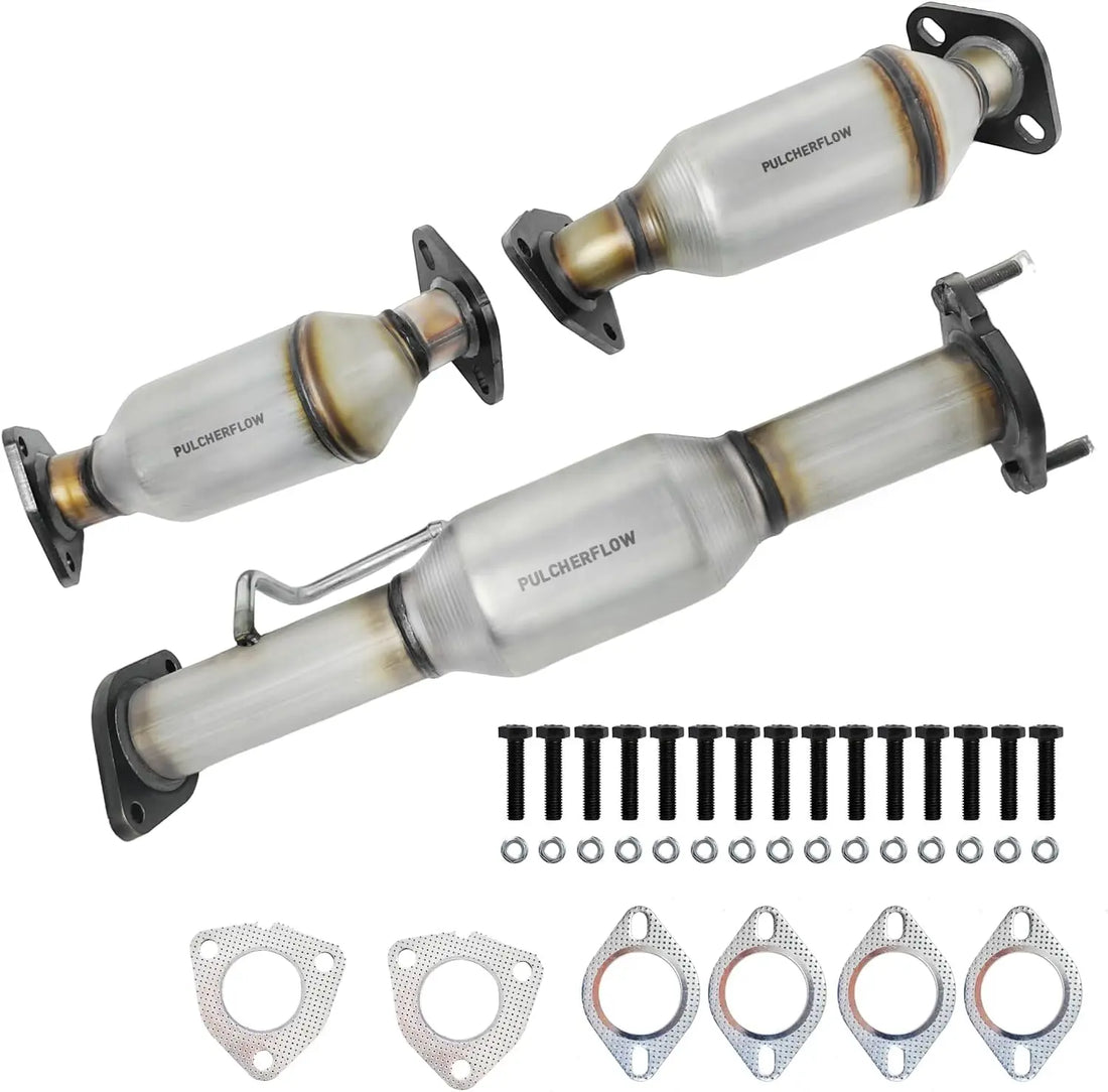 PULCHERFLOW Catalytic Converter Compatible with 2008-2017 Buick Enclave 2009-2017 Chevy Traverse 16710 16709 16574 (EPA Compliant) Pulcherflow