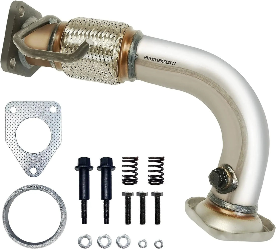 PULCHERFLOW Front Flex Pipe Compatible with 2003-2007 Honda Accord 52349 (EPA Compliant) Pulcherflow