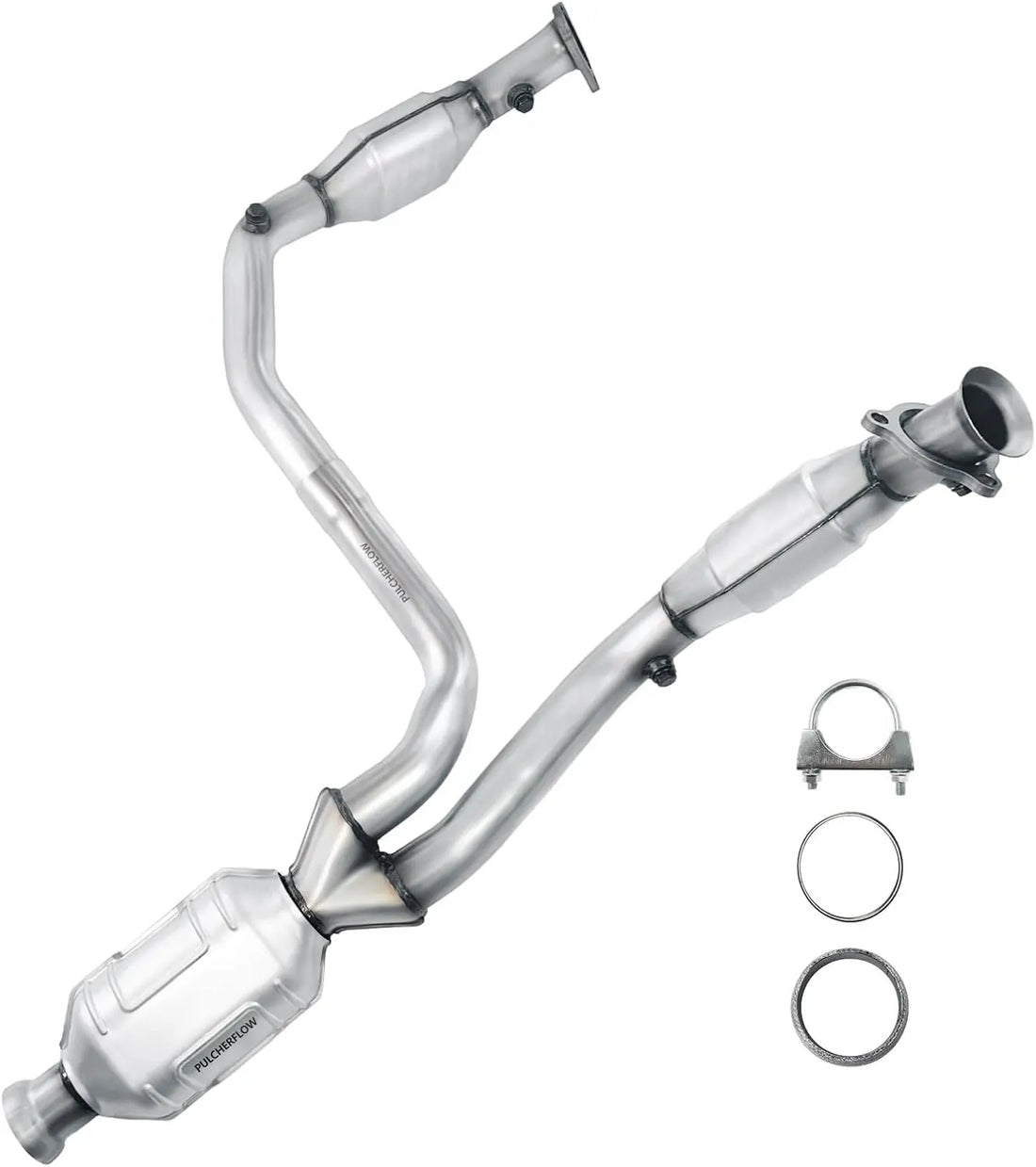 PULCHERFLOW Catalytic Converter Compatible with 2009-2013 Chevy Avalanche/Silverado 2010-2013 GMC Sierra 1500 645797 (EPA Compliant) Pulcherflow