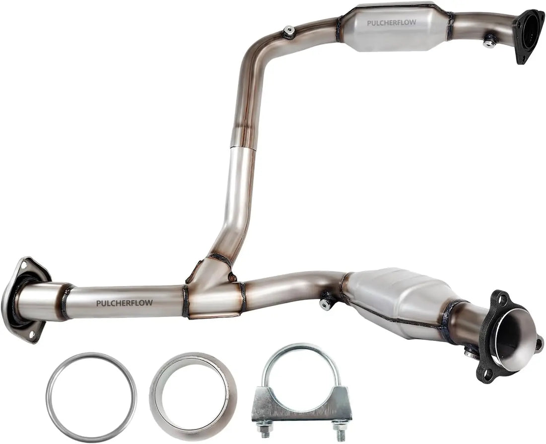 PULCHERFLOW Catalytic Converter Compatible with 2009-2010 Chevrolet Silverado 1500/Tahoe 2007-2010 GMC Sierra 1500 19360 (EPA Compliant) Pulcherflow